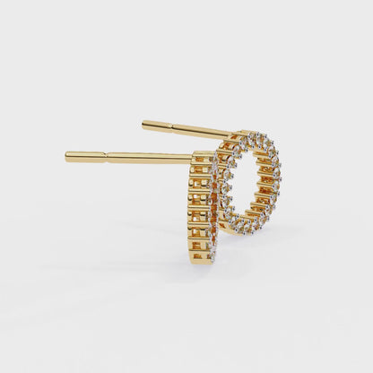 Glowline – Round Diamond Mini Huggie Hoops