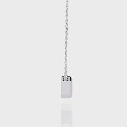 Emerald Whisper – Emerald Cut Lab Diamond Pendant Necklace