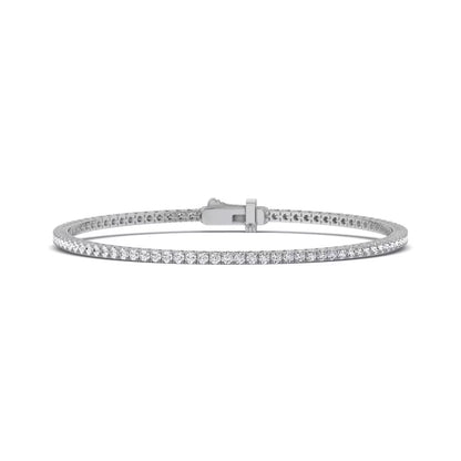 2 CTW Lab-Grown Diamond Tennis Bracelet | 4-Prong Straight
