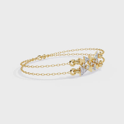Prism Cluster – Geometric Lab Diamond Link in 14K Gold