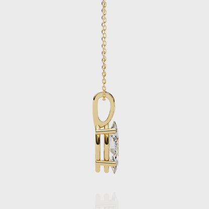 Wingspan – Marquise Lab Diamond Split-Prong Chain Pendant
