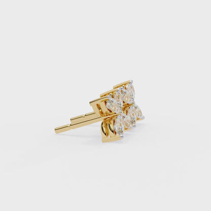 Marquise Mist – Lab Diamond Minimal Earrings