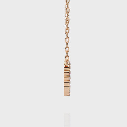 Heart Line –  Lab Diamond Necklace