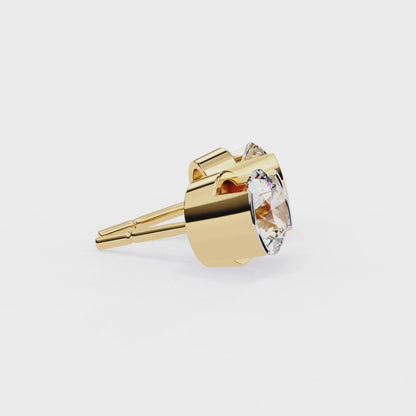 Lustre Bloom – Round Diamond Layered Halo Studs