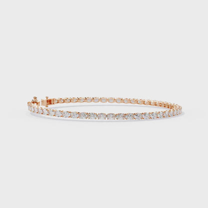 Oval Luxe – Lab Diamond Oval-Cut Bracelet in 14K Gold