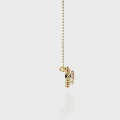 Oval Bloom – Oval & Round Lab Diamond Cluster Necklace