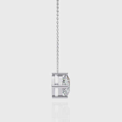 Frost Cushion –  Lab Diamond Solitaire Pendant