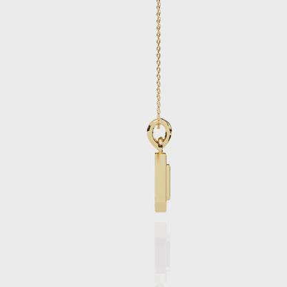 Golden Loop – Lab Diamond Chain Accent Necklace