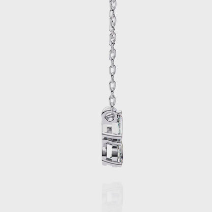 Trinity Glow – Emerald, Oval & Pear Lab Diamond Chain Pendant