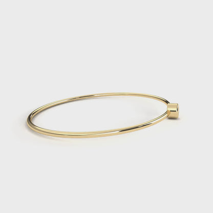 Eclipse Point – Round Lab Diamond Minimal Dot Bracelet