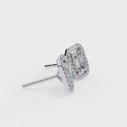 Radiant Flow – Radiant Cut Lab Diamond Cascading Earrings