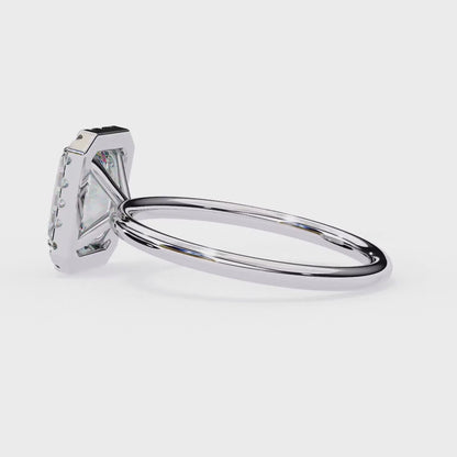 Radiant Duality – Lab Diamond Ring in 14K Gold