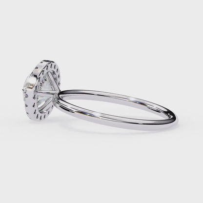 Eclipse Band – Round Lab Diamond Tapered Shank Ring in 14K Gold